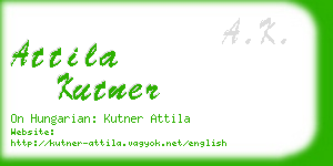 attila kutner business card